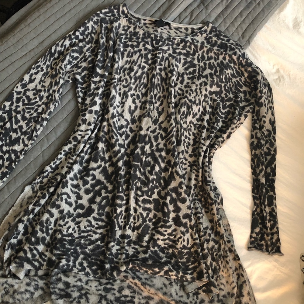H&M cheetah blouse